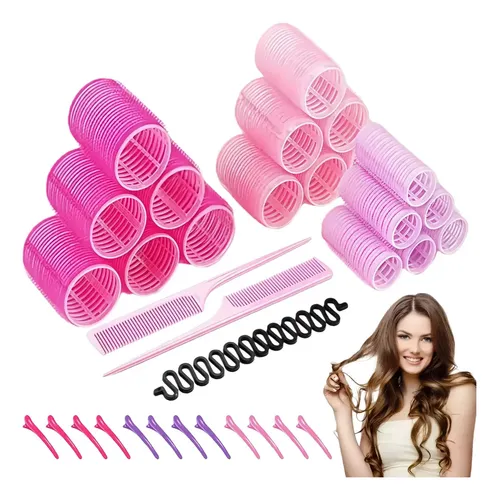 Set De Rulos Para Cabello, Moldeado Sin Daño Ni Calor