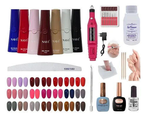 Kit Inicial X15u Insumos Esmaltes Semipermanentes Base Torno