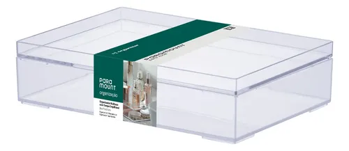 Organizador Acrílico Maquillaje Tapa Apilable Transparente