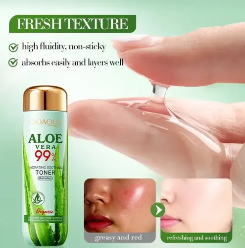 Tónico Facial Bioaqua Aloe Vera 99% Hidratante 130ml