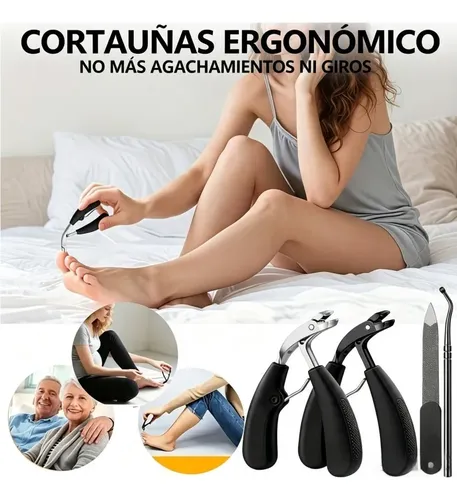 Kit 3 Cortauñas Acero Inoxidable