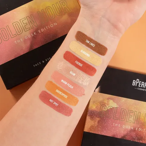 Paleta Maquillaje Ojos y Rostro BPerfect Golden Hour Dusk Sombras e Iluminadores
