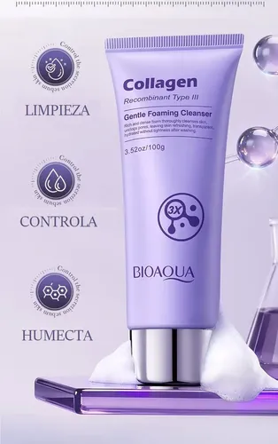 Limpiador Facial Colágeno Recombinante 100ml Bioaqua Todo Tipo De Piel