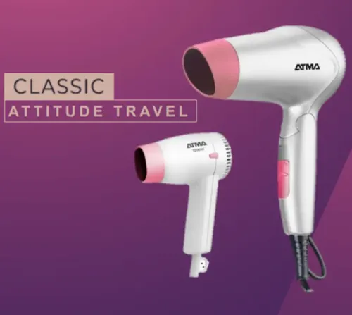 Secador De Pelo Atma 1200 W Shine Travel 2 Velocidades Plegable