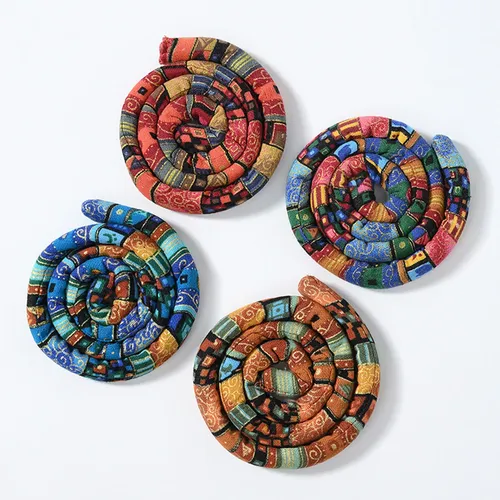 Hair Twist Bohemia Bendable Hair Scrunchies For Female Red