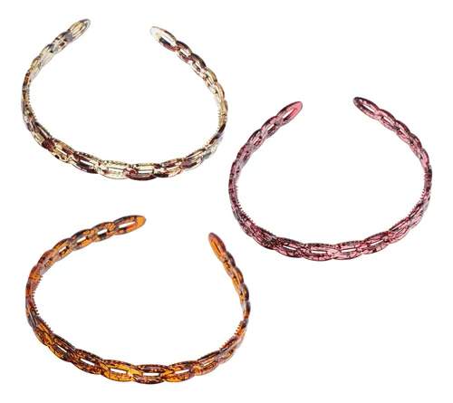 Set De 3 Diademas De Cabello, Aros De Resina Para Mujer