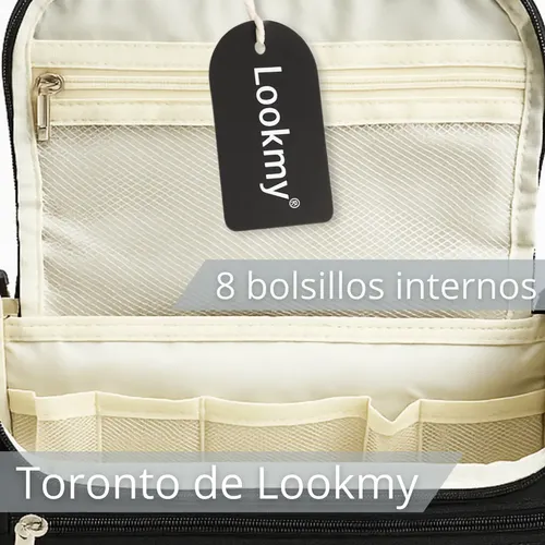 Neceser De Colgar Con Percha Negro Lookmy | Organizador De Cosméticos Y Maquillaje Para Viaje |