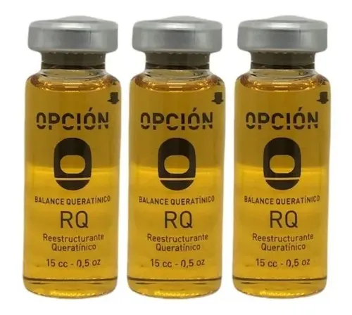 3 Ampollas Opcion Rq Reestructurante Queratinico X 15ml