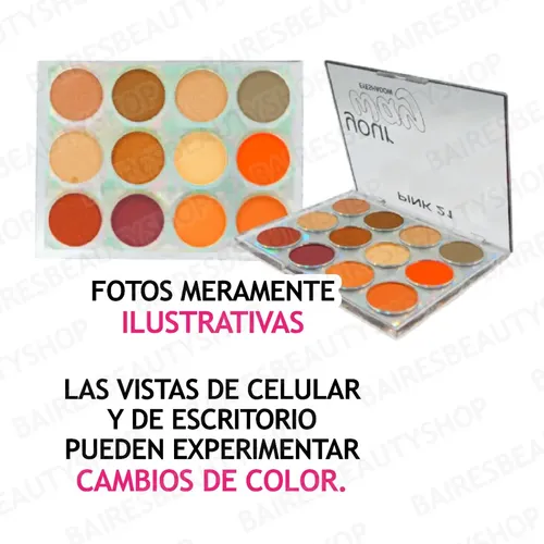 Paleta De Sombras En Polvo Maquillaje Profesional Pink 21