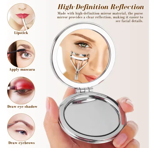 Espejo De Maquillaje Portátil Con Aumento