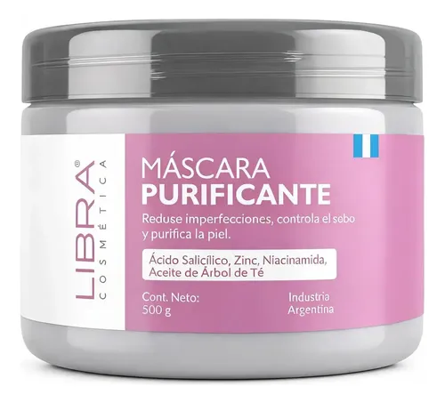 Máscara Purificante Con Ácido Salicílico Y Zinc 500g Libra