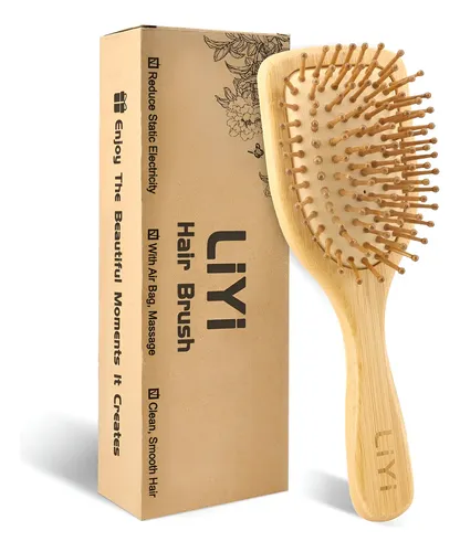 Liyi Cepillo De Bambú Para El Crecimiento Del Cabello Con Ba