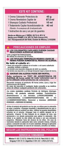 Tintura Permanente Excellence Creme Loreal Paris X 47 Gr Tono 3.0 Castaño oscuro