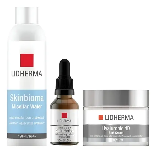 Rutina Skincare Piel Seca Antiage Hidratacion +35 Lidherma