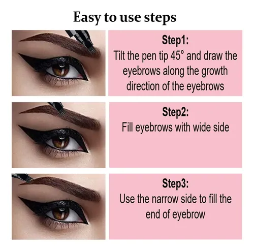 Lápices De Cejas Awccxmym Marrón Oscuro Microblading 3 Unida