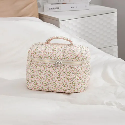 Uekeboag Bolsa De Maquillaje Acolchada De Viaje Grande Para