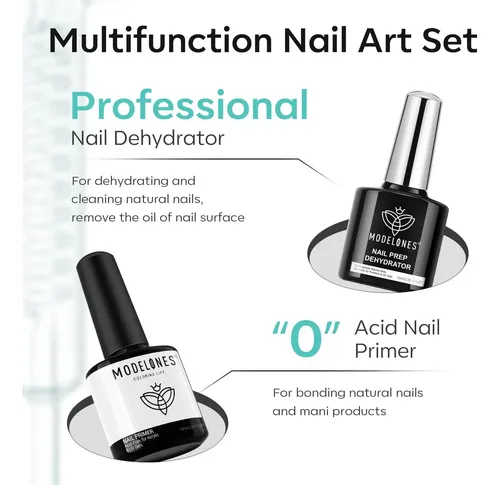 Modelones Kit De Preparación Y Gel Base/top Coat