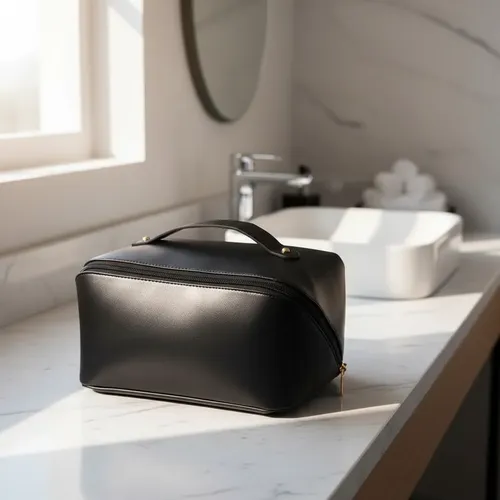 Bolsa De Viaje Y Maquillaje De Piel Sintética De 1 Pieza Con