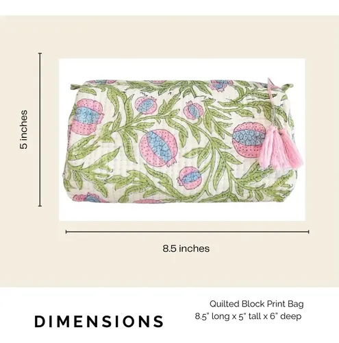 Neceser Y Estuche De Maquillaje Palmetto Home Block Print Ro