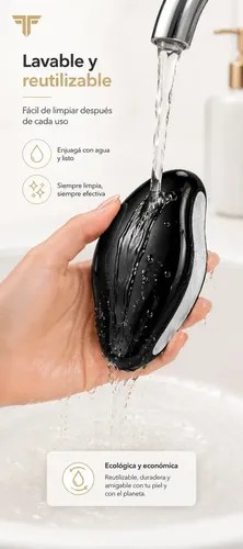 Piedra Depiladora Cristal Exfoliante Sin Dolor Lavable Suave Negro