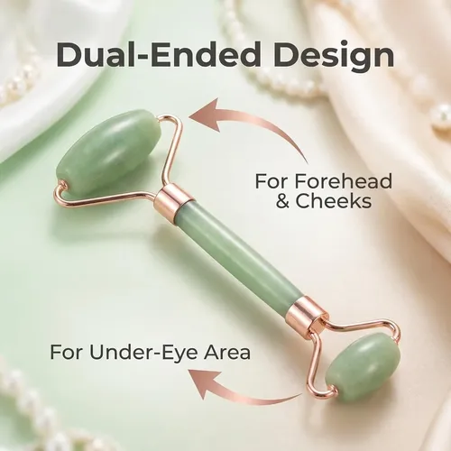 Rodillo De Jade Verde Facial Para Masajes Y Antiedad