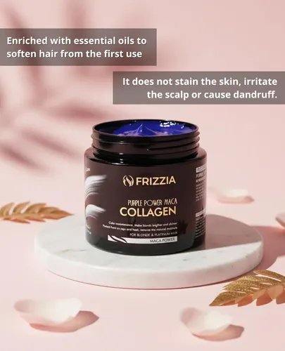 Mascarilla Capilar Frizzia Colágeno 500ml Morado Con Aceite