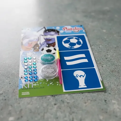 Kit Maquillaje de Fiesta Argentina 5 Piezas Hipoalergénico