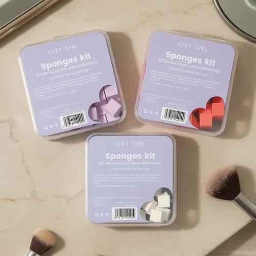 Set De Esponjas De Maquillaje City Girl Esponja