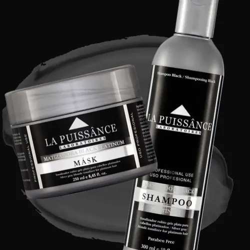 Kit Shampoo Y Máscara Negra/black Matizadora La Puissance