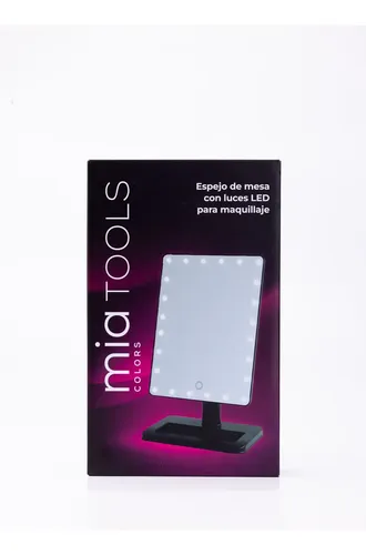 Espejo Maquillaje Led Mia Colors Tools 24 Luces USB Marco Blanco