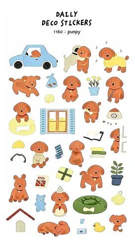Sticker Pvc Transparentes 10×19 Perritos