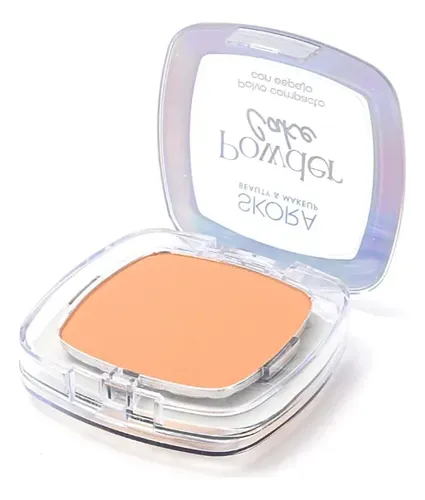Polvo Compacto Skora Esponja Y Espejo Powder Cake 4 Tonos