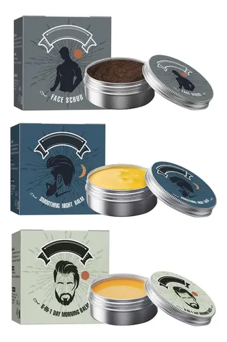 Set De Cuidado Facial Con Crema, Exfoliante Y Humectante