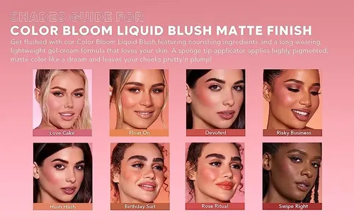 Sheglam Color Bloom Liquid Blush Matte Finish Rubor Líquido!