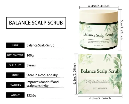 Exfoliante Natural For El Cuero Cabelludo, Tratamiento