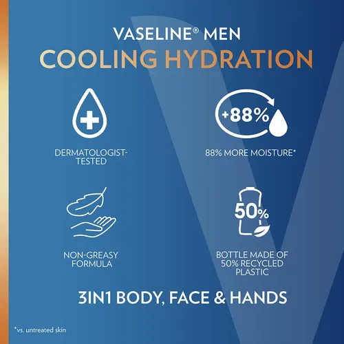 Loción Hidratante Refrescante De Vaselina Para Hombres, 3 En