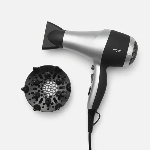 Secador De Pelo Vonne Gris 2000 W 2 Velocidades