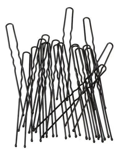 100 Broches De Pelo Hechos A Mano, Metal Negro, 7 Cm De Larg