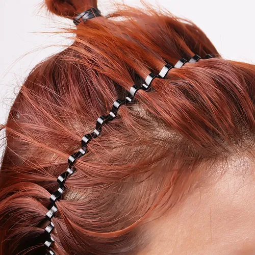 Diadema De Primavera Para Hombre, Pelo Liso, Ondulado, 2 Uni Negro