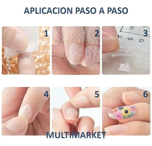 Stickers Bifaz Adhesivos Pegamento Press On Uñas Postizas