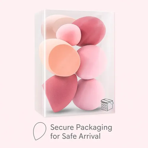 Makeup Sponge 7 Pcs Vegan Cruelty Free Blender Multi Colored Rosa