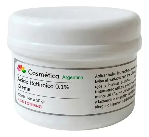 Acido Retinoico Crema 0.1% Acne Secuelas Arrugas Manchas 50g