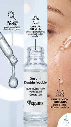 Veganis Serum Double Trouble Acido Hialuronico Vit B5 30ml