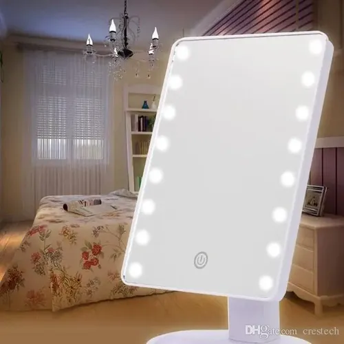 Espejo De Maquillaje Con 22 Luces Led; Carga Con Usb