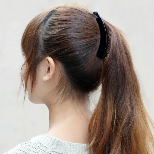 Pack De 2 Pinzas Para El Pelo Negras Cuadradas Con Forma De