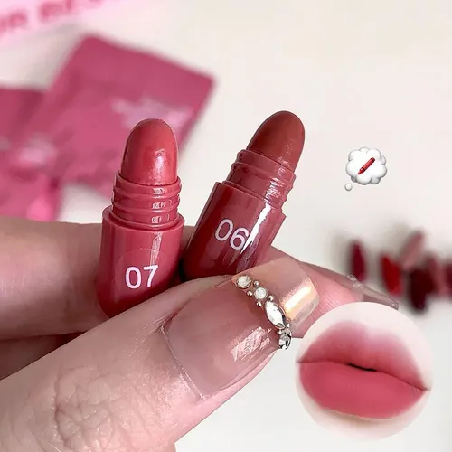Set De 12 Colores De Lápiz Labial Mini Mate Natural Y Durade