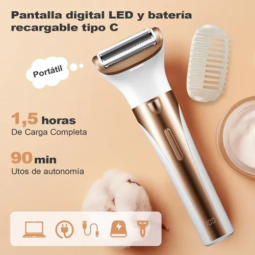 Depiladora Eléctrica Para Mujer 5 En 1 Rasuradora Recargable