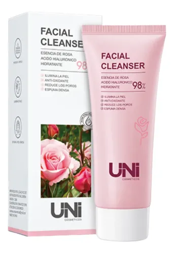 Limpiador Facial Hidratante De Rosas Con Acido Hialuronico