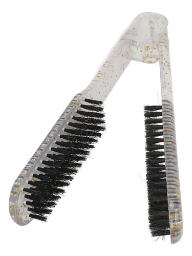 Cepillo Alisador De Pelo Con Pinza, Mango Ergonómico De Dobl