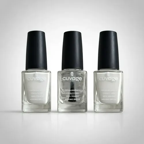 Kit Esmaltes Tradicionales Y Top Coat Secado Rapido Cuvage